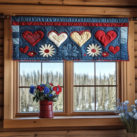 Land of the Free-Heart of the Brave Quilted Valance NCU0PT4154
