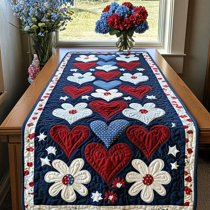 Land of the Free Love Quilted Table Runner NCU0PT3596
