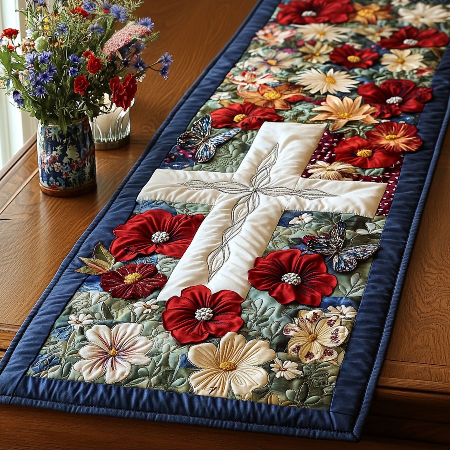 Land of the Free Quilted Table Runner NCU0PT4337