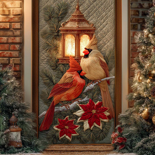 Lantern Cardinal Glow Quilted Door Cover NCU0XD1623