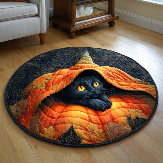 Lantern Cat Spirit Quilted Round Mat NCU0TD748