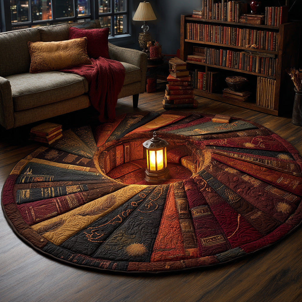 Lantern Library Spiral Quilted Round Mat NCU0DV7863