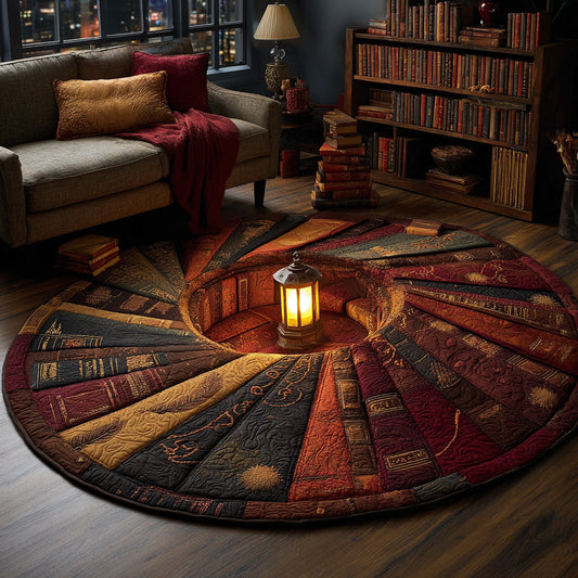 Lantern Library Spiral Quilted Round Mat NCU0DV7863