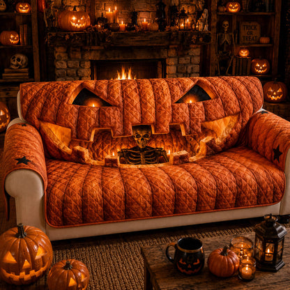 Lantern Skull Quilted Sofa Cover NCU0TD2908