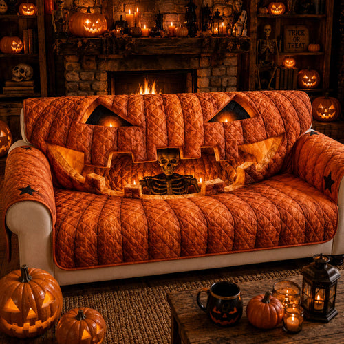 Lantern Skull Quilted Sofa Cover NCU0TD2908