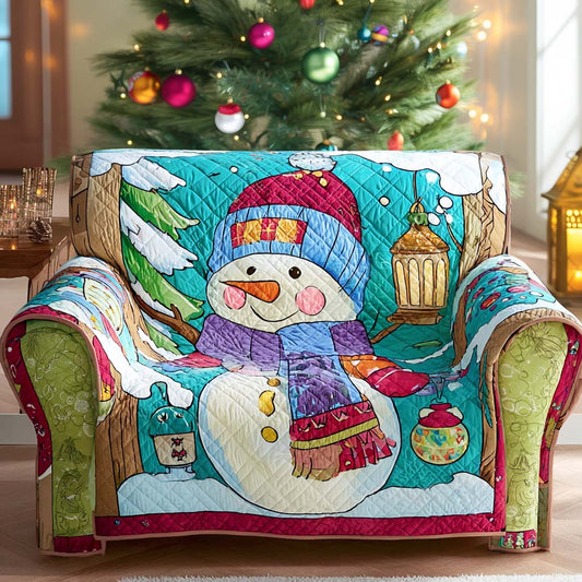 Lantern Snowman Joy Quilted Sofa Cover NCU0XD1252
