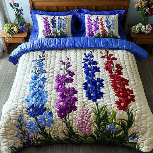Larkspur Elegance 3-Piece Quilted Bedding Set NCU0PT6877