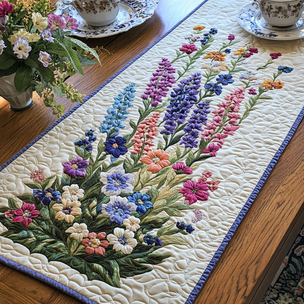 Larkspur Grace Quilted Table Runner NCU0PT6865