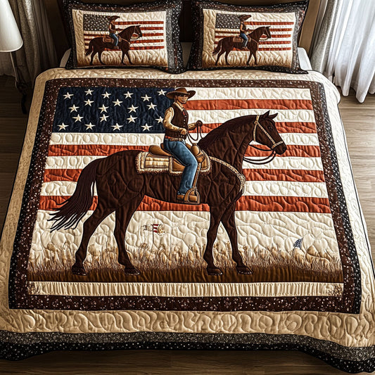 Lasso Dreams 3-Piece Quilted Bedding Set NCU0NT2490