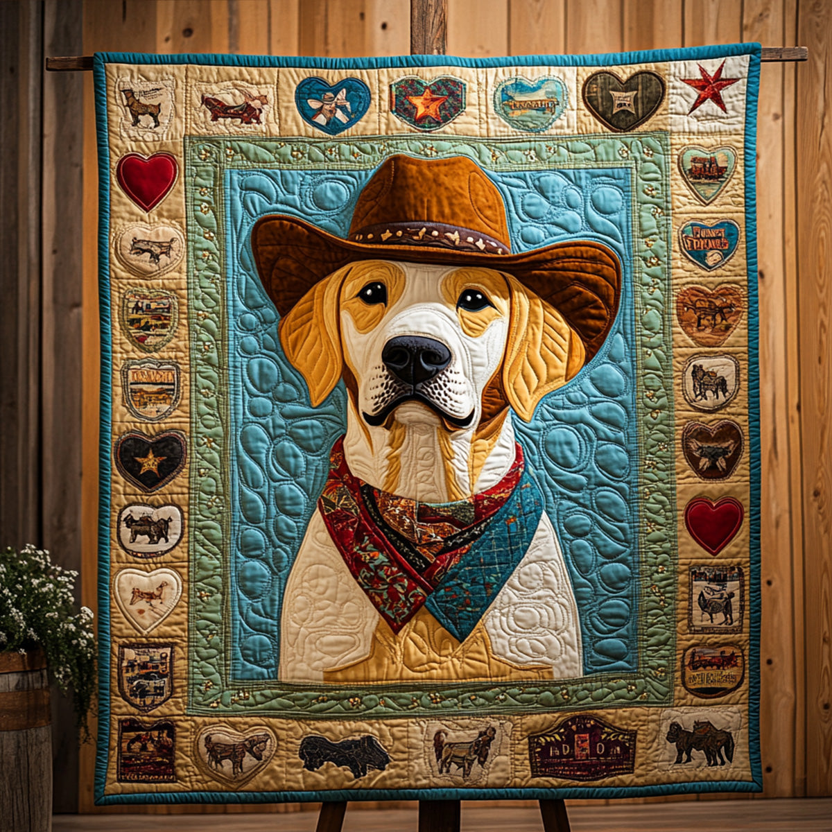 Lasso Labrador Quilted Blanket NCU0PT2603