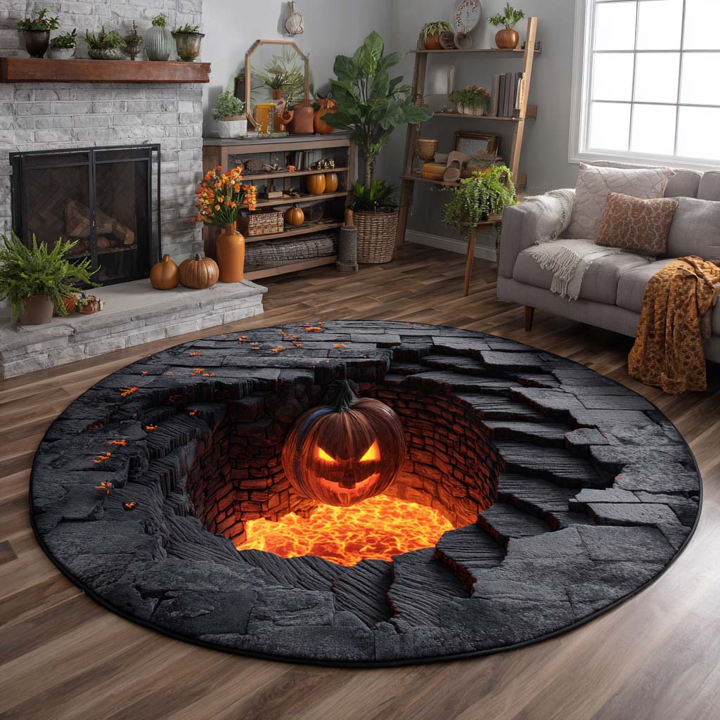 Halloween Quilted Round Mat NCU0VT262