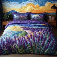 Lavender Breeze 3-Piece Quilted Bedding Set NCU0VH4564