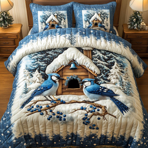 Lavender Glance 3-Piece Quilted Bedding Set NCU0NT5799