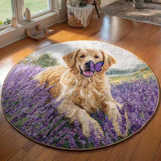 Lavender Bliss Quilted Round Mat NCU0TV468