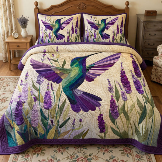 Lavender Breeze 3-Piece Quilted Bedding Set NCU0NT12737