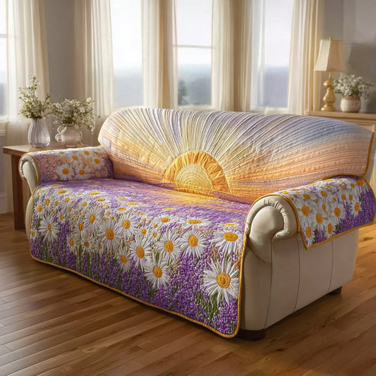 Lavender Dawn Quilted Sofa Cover NCU0HH1720