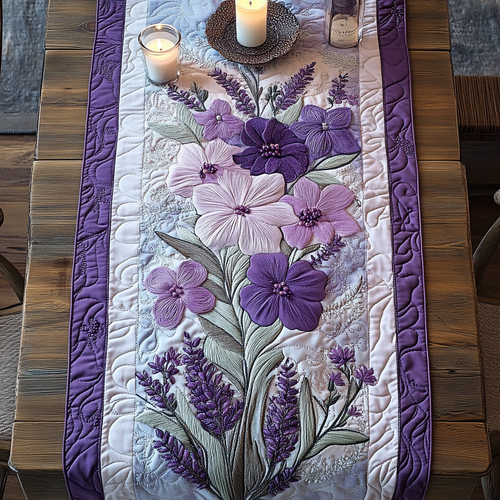 Lavender Delight Quilted Table Runner NCU0VH4649
