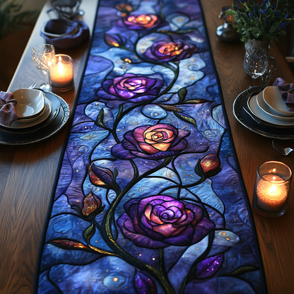 Lavender Elegance Quilted Table Runner NCU0DV3796