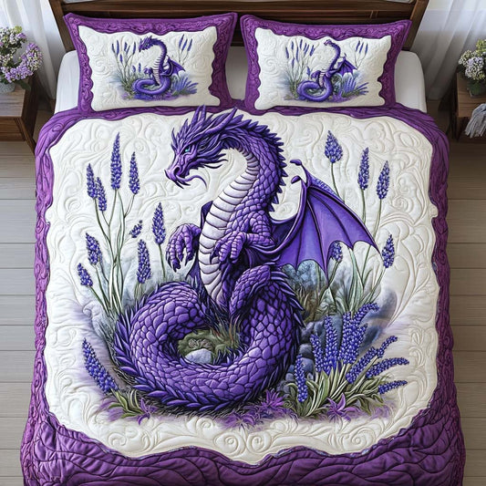 Lavender Flame 3-Piece Quilted Bedding Set NCU0NT7899