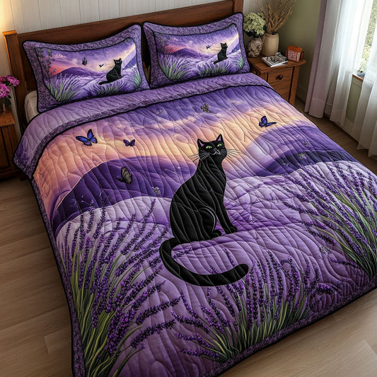Lavender Lurker 3-Piece Quilted Bedding Set NCU0PT7105