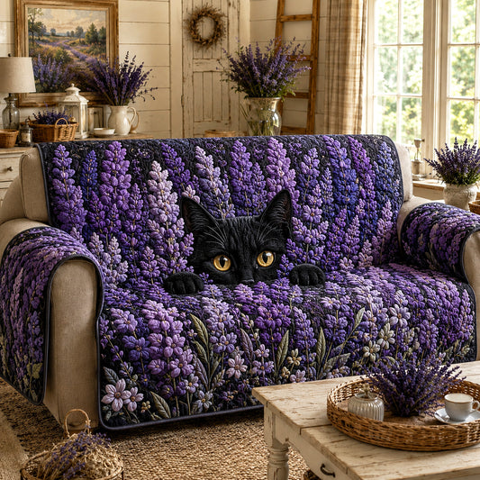 Lavender Shadow Quilted Sofa Cover NCU0TV2016