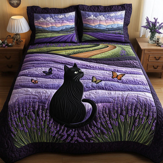 Lavender Shadows 3-Piece Quilted Bedding Set NCU0PT7106