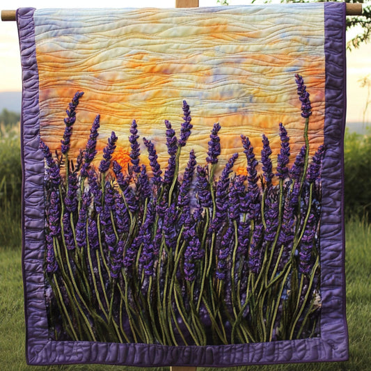 Lavender Sunset Quilted Blanket NCU0NT6748