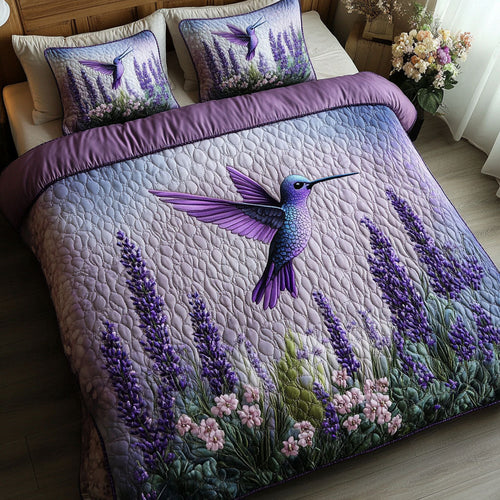 Lavender Whisper 3-Piece Quilted Bedding Set NCU0NT4799