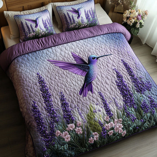 Lavender Whisper 3-Piece Quilted Bedding Set NCU0NT4799