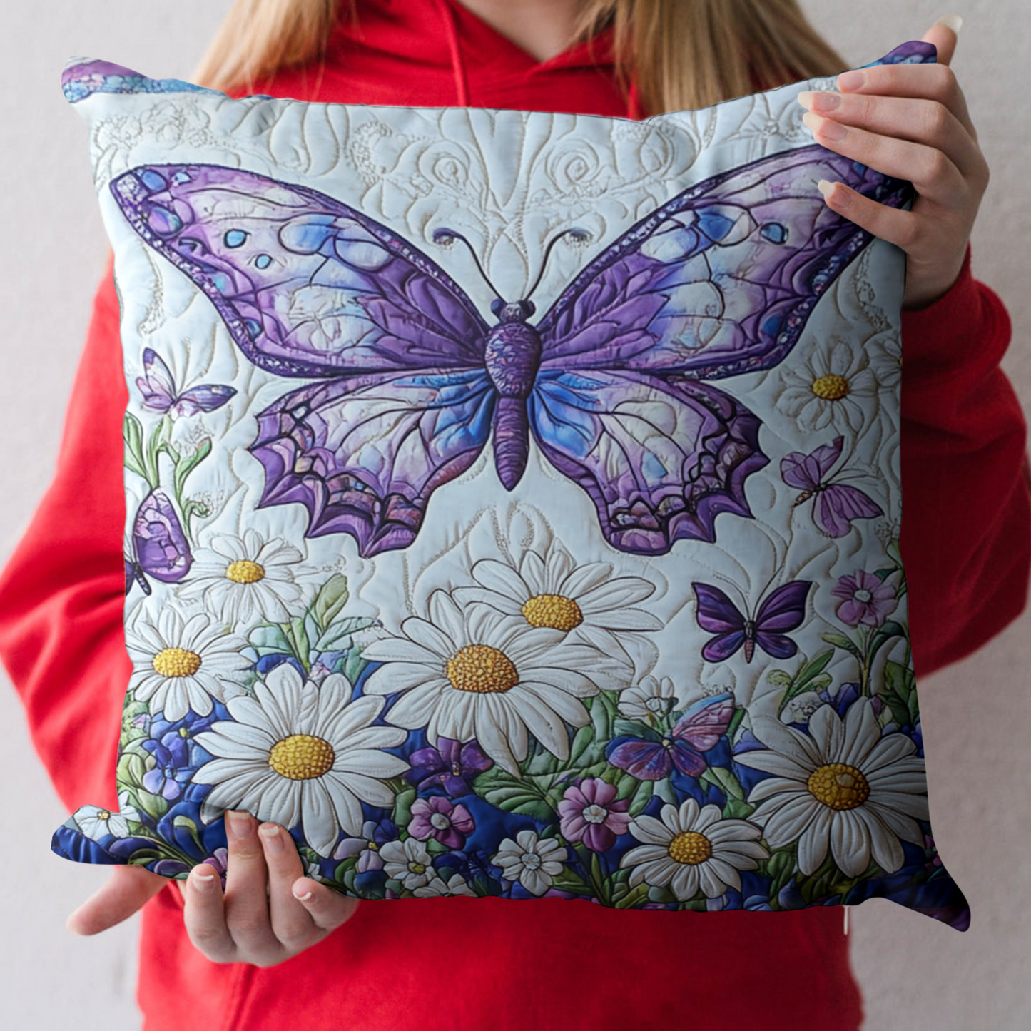 Butterfly Bloom Quilted Pillow Case NCU0VH5301