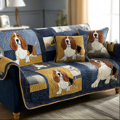 Lazy Basset Quilted Sofa Cover NCU0TD2179