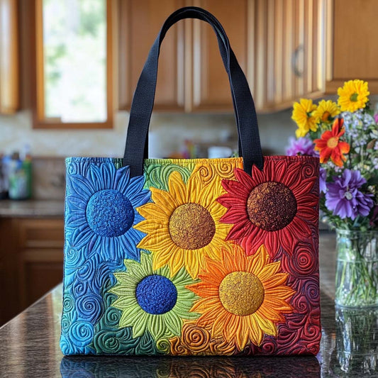 Lazy Sunflower Afternoon Quilted Tote Bag NCU0NT8467