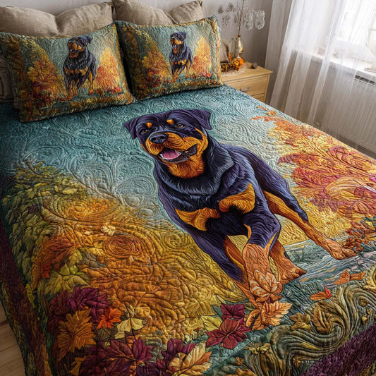 Leaf Patrol 3-Piece Quilted Bedding Set NCU0NT9082