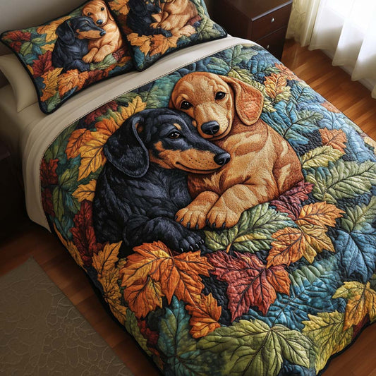 Leaf Sniffer 3-Piece Quilted Bedding Set NCU0NT9062