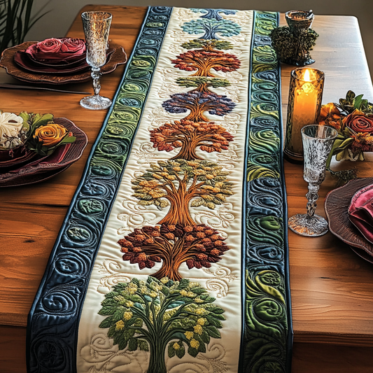 Leaf Whisper Quilted Table Runner NCU0VH5476
