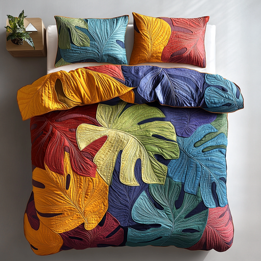 Leafy Charm 3-Piece Quilted Bedding Set NCU0DK7987