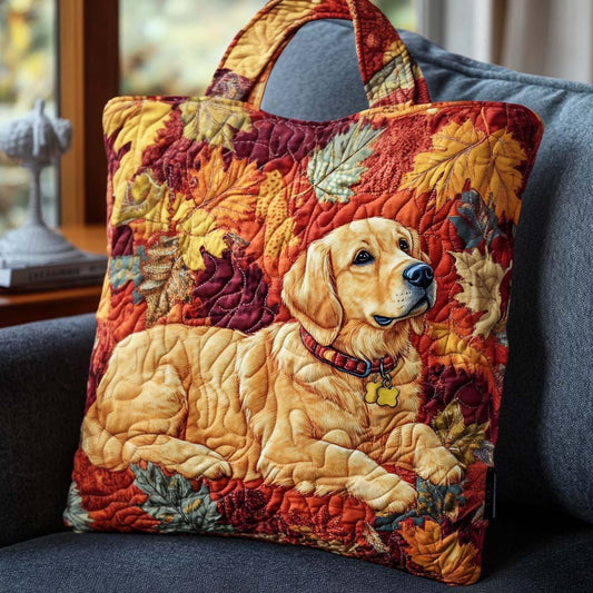 Leafy Lounge Pup Quilted Tote Bag NCU0NT8796