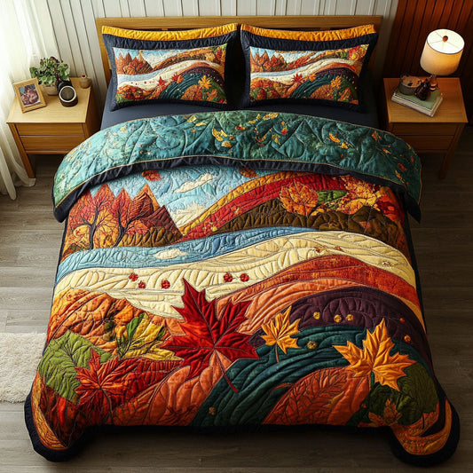 Leafy Lullaby 3-Piece Quilted Bedding Set NCU0PT7801