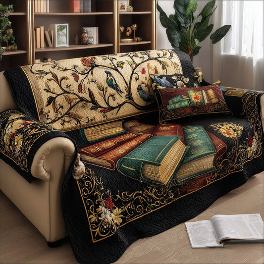 Leatherbound Dreams Quilted Sofa Cover NCU0PT9739
