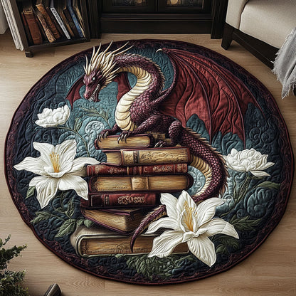 Legendary Dragon Quilted Round Mat NCU0PT5590