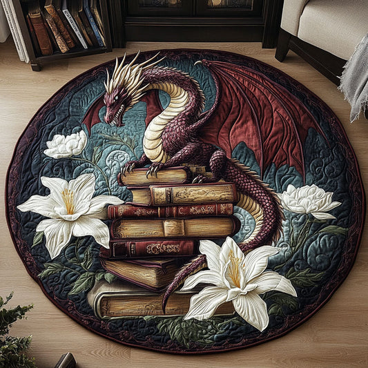 Legendary Dragon Quilted Round Mat NCU0PT5590