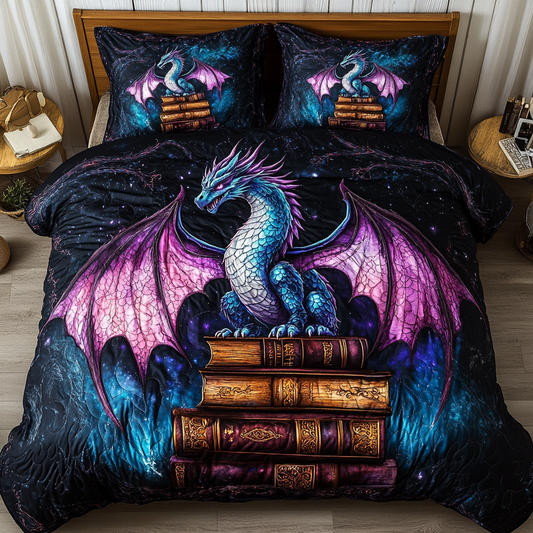 Legendary Grimoire Protector 3-Piece Quilted Bedding Set NCU0VL1176