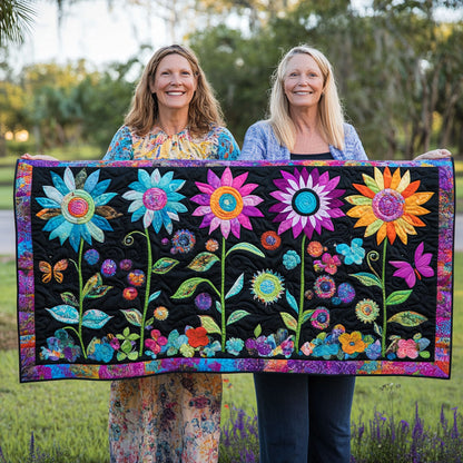 Sunflower Quilted Table Runner NCU0VT176