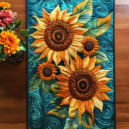 Lemon Petals Quilted Table Runner NCU0NT7285