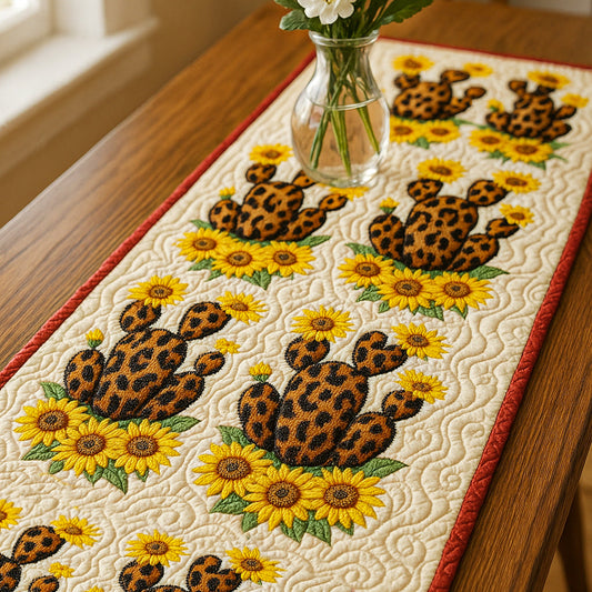 Leopard Cactus Quilted Table Runner NCU0NT5625