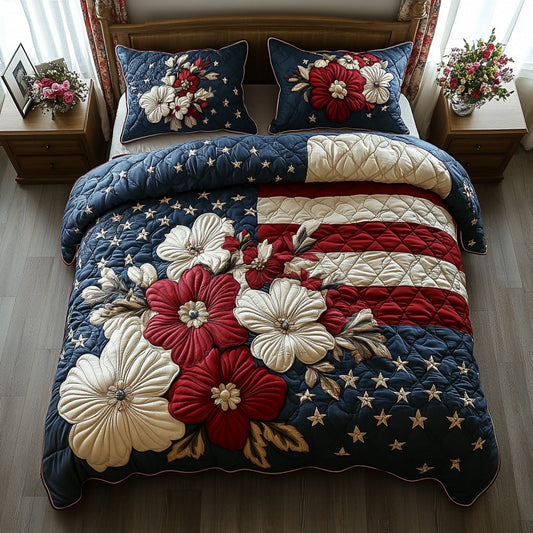 Liberty Bloom 3-Piece Quilted Bedding Set NCU0DV6540