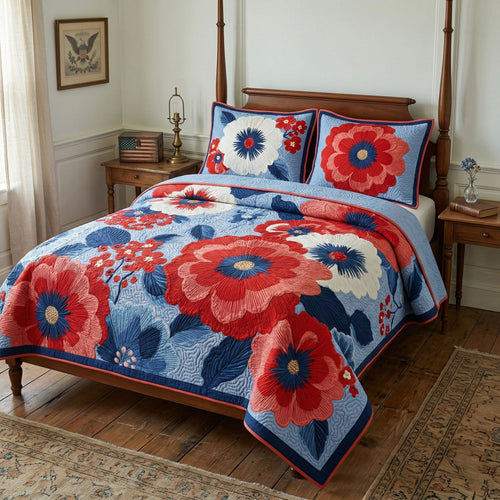 Liberty Bloom Classic 3-Piece Quilted Bedding Set NCU0NT12366