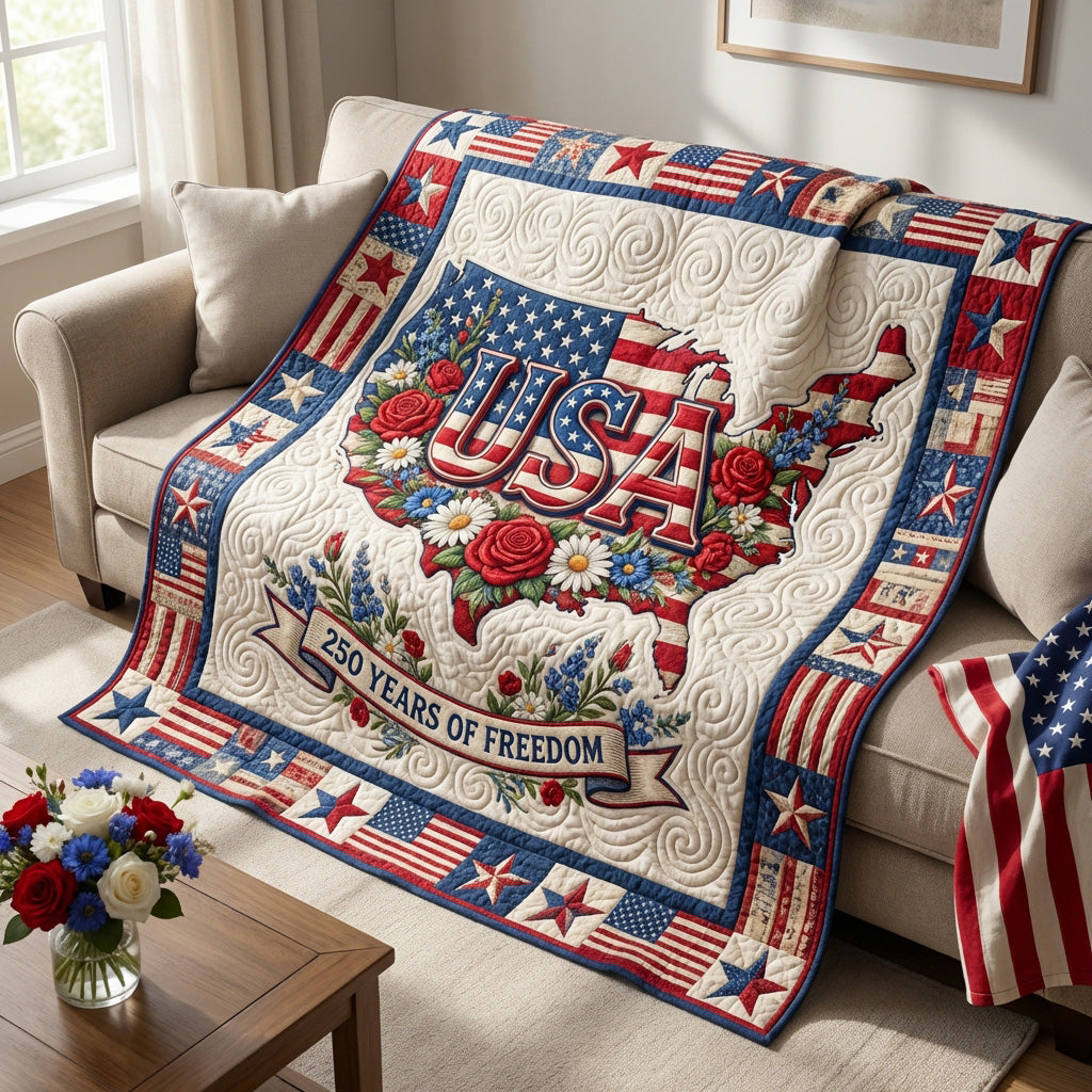Liberty Bloom Quilted Blanket NCU0TV1877