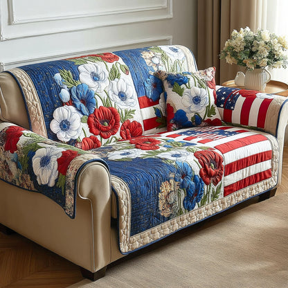 Liberty Bloom Quilted Sofa Cover NCU0TD2248