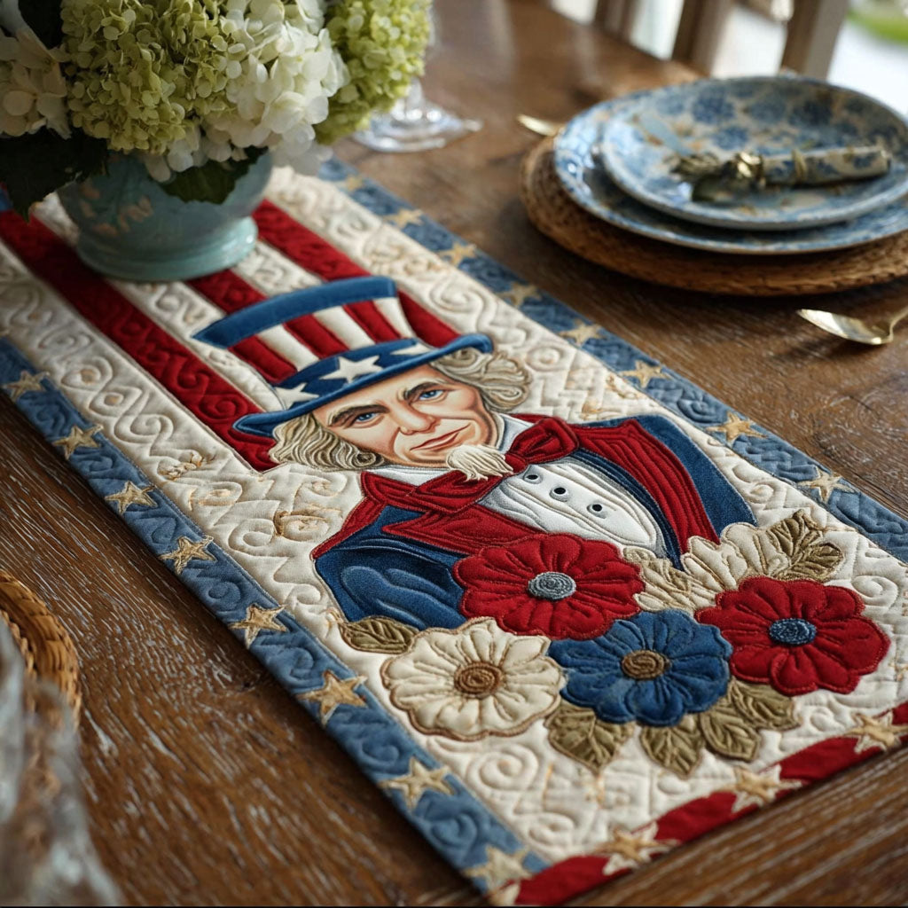 Liberty Blooms Portrait Quilted Table Runner NCU0PT11449